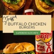 buffalo chicken burgers with texas pete hot sauce