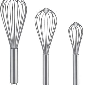 set of three different sized whisks.